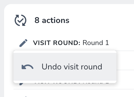 Undoing an action